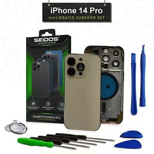 Back cover per iPhone 14 Pro oro scocca posteriore vetro frame housing SEIDOS - Foto 1 di 2