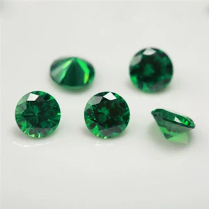 200 Stck. 0,8 ~ 5,0 mm runde Form grün AAAAA lose cz Stein kubischer Zirkonia Stein - Bild 1 von 6