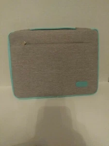 Laptop Sleeve 11.6 & 13 Inch Case Briefcase, New In Package Gray/Aqua - Picture 1 of 8