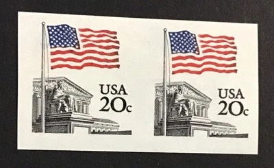 US  1981 XF MNH Sc#1895a Imperforate Coil Pair,    Error.  (W16) - Image 1 of 2