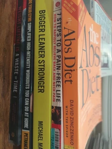 Workout book lot (5) Bigger Leaner strong, Abs Diet, Fire your gym,Weightlifting - Imagen 1 de 5