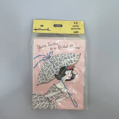 Hallmark Bridal Shower Invitations Vintage Unused Set of 12 - Image 1 of 3