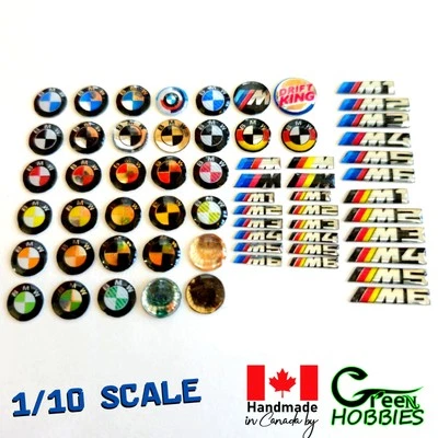 RC 1/10 BMW Handcrafted Scale Emblem Badge Realistic Accessories Car Drift Body - Image 1 of 4