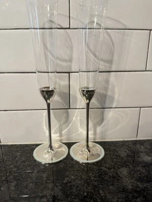 Flautas de brinde de champanhe Kate Spade Lenox Grace Avenue. - Imagem 1 de 4