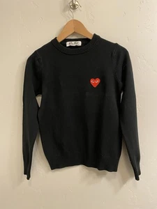 Suéter parche corazón negro COMME DES GARCONS Play para mujer talla XS - Imagen 1 de 13