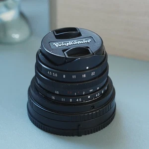 Voigtlander 15mm f/4.5 Super Wide Lens + Sony E Mount Adapter + Caps  - Picture 1 of 7