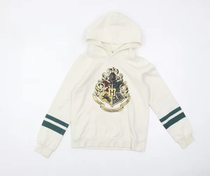H&M Girls Ivory Harry Potter Pullover Hoodie, Size 10-12 - Picture 1 of 12