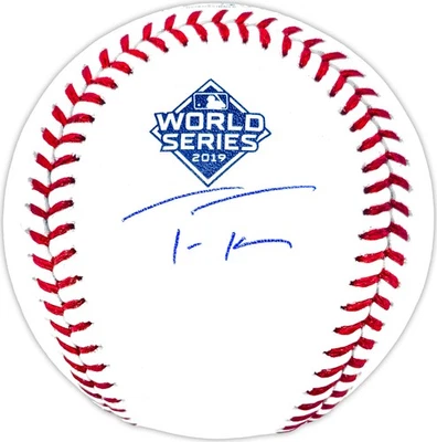 Trea Turner Signed Official 2019 WS Logo MLB Baseball Nationals Beckett Wit - Image 1 of 4