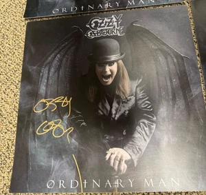 Ozzy Osbourne Signed 12x12 art card Ordinary Man GOLD SHARPIE #3 - Picture 1 of 1