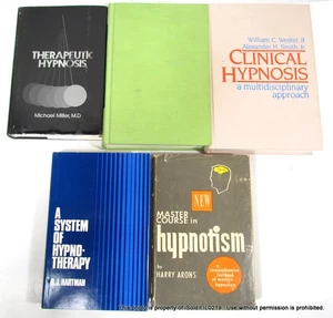 LOT 5 HYPNOSIS HC TEXTBOOKS HYPNOTISM HYPNOTHERAPY COURSES INDUCTION THERAPY - Picture 1 of 8