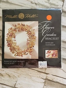 Mill Hill Snapdragon Flower Garden Bracelet Kit Beaded with Treasures MH50-6203 - Picture 1 of 10