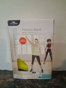 Crane Fitness Band Light Resistance Yellow w/Exercise Chart Workout - Picture 1 of 2