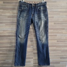 Edwin 503 Straight Leg Jeans Size 29x33 Blue Trip Medium Wash Whiskered
