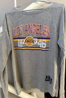 LA Lakers Women's XL long sleeve Grey shirt. NBA 4 Her by UNK brand NBA apparel - Image 1 of 4