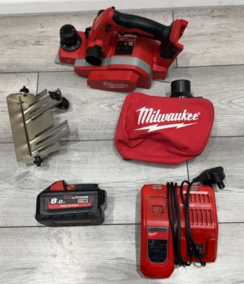 Milwaukee M18BP-0 18V 82mm Cordless Planer with 8ah battery and charger  - Image 1 of 4