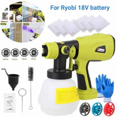 BRIGHTONROAD-2016 Cordless High Pressure Spray Gun Airless Paint Sprayer For Ryobi 20V Battery NEW