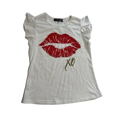 Sparkle by Stoopher Kiss Shirt in White 6X - Image 1 of 2