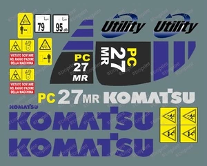 Komatsu PC27MR Decal Kit Minibagger Aufkleber - Bild 1 von 1