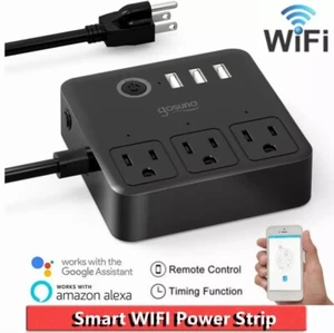 Gosund Smart WIFI Power Strip 3 USB 3 Outlet Alexa Google Home Timer - Picture 1 of 11
