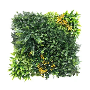 20" Artificial Grass Mats 3D Mixed Plant Wall Hedge Decor For Home Festival #8 - Picture 1 of 7