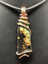Turquoise Pendant ONLY China handcrafted Quality Copper Wrap Healing Reiki P21