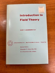 1964 Introduction to Field Theory by Adamson HC w/ DJ  1st Edition 1st Printing - Picture 1 of 17