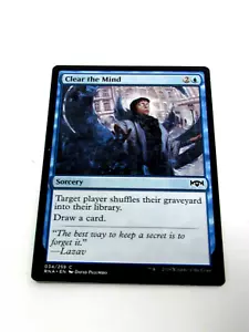 Magic The Gathering 2019 Magic The Gathering Clear the Mind Sorcery 034/259 LP - Imagen 1 de 2