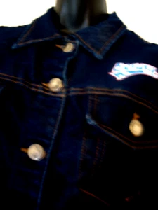 Vintage Lenny Kravitz Women's Denim Jacket Giant TagSize L/XL, Unworn ck measure - Picture 1 of 14