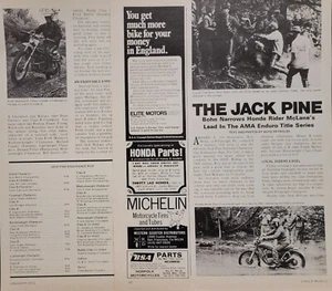 Jack Pine ISDT 1971 2 pg artículo de carrera de motocicleta Ron Bohn Jack McLane - Imagen 1 de 1