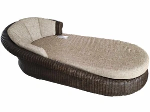 Rattancouch Rattan Ottomane Roma Ausstellungsstück 220x97x80cm Farbe Coco - Bild 1 von 3