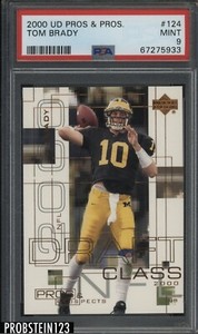 2000 UD Pros & Prospects #124 Tom Brady RC Rookie PSA 9 MINT