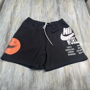 Pantalones Cortos Nike World Tour Negros 2XL Atléticos Tejidos Sudaderas Elásticas Y2K Oregon - Imagen 1 de 5