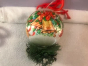 Weihnachtsschmuck Punze große küssende Kugel Mistelzweig hängend CH4530 - Bild 1 von 6