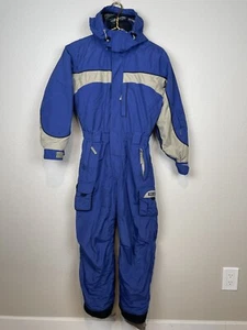 OBERMEYER Vintage Ski Winter Snow Jumpsuit Waterprf ATC Insulated Blue Junior 14 - Picture 1 of 16