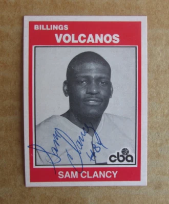 1981-82 TCMA BASKETBALL SAM CLANCY #61 BILLINGS VOLCANOS SIGNED AUTOGRAPHED CARD - Image 1 of 2