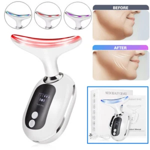 EMS Facial Massager with 3 Color LED |USB Rechargeable Face & Neck Beauty Device - Picture 1 of 15