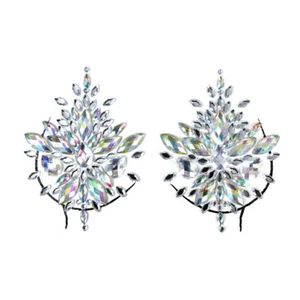Crystal Nipple Stickers Women Bra Breast Pasties Adhesive Stickers Accessor*IL - Picture 1 of 6