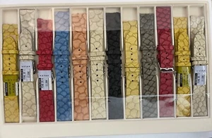 20mm Ansatzbreite Bundle 12Stück Fisch-Leder Sturgeon Watchband Assorted, Luxury - Picture 1 of 2