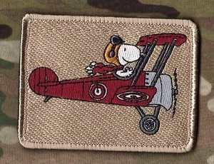 US AFSOC COMBAT CONTROL CCT TACP JTAC DEATH on CALL velkrö PATCH: SNOOPY BIPLANE - Picture 1 of 12