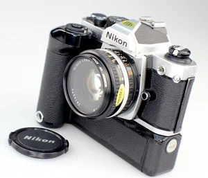 Nikon FM2N 35mm Camera + 50mm Lens with Nikon MD-12 Motor Drive - Picture 1 of 9