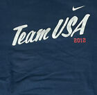Nike Regular Fit (team USA🇺🇸 2012) Size Large T-shirt Blue Solid