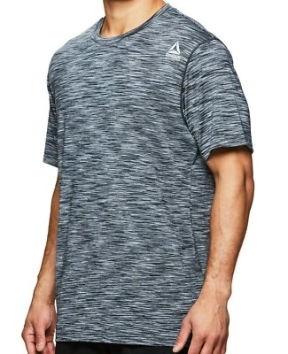 Camisa Reebok Rise Press Cuello Redondo Gimnasio Ejercicio Misterioso Gris Para Hombre Pequeña Foto 1 de 4