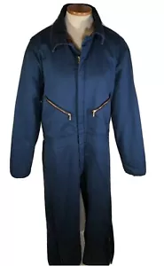 VTG Walls Blizzard Pruf Coveralls Made In USA Insulated Apparel Navy Size Large - Picture 1 of 24