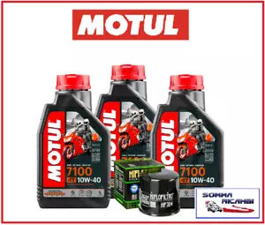KIT TAGLIANDO Yamaha XJ6 N-600cc-2009-2013 MOTUL (3LT 7100 10W40+F.OLIO HF204) - Foto 1 di 2