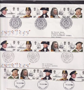 GB 1982 Maritime Heritage Nelson Victory Mary Rose ship choice FDC special pmks - Picture 1 of 25