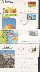 1970-80's SET OF 4 DECIMAL STAMP AUSTRALIAN GREETINGS SOUVENIR COVERS USED #N23 - Picture 1 of 5