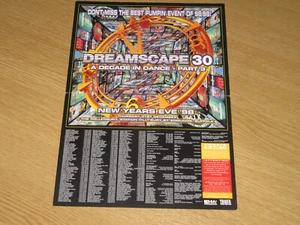 DREAMSCAPE 30 - BURY ST EDMUNDS - 1998 RAVE CLUB FLYER (A4) - Imagen 1 de 3