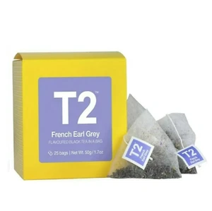 T2 Tea French Earl Grey Black Tea Bags 25 Pack - Picture 1 of 3