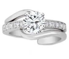 GIA Certified Diamond Engagement Ring 2.40 CT Round Cut 18k White Gold  