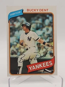1980 Topps Baseball #60 Bucky Dent Vintage N.Y. Yankees MLB Trading Card - Picture 1 of 2